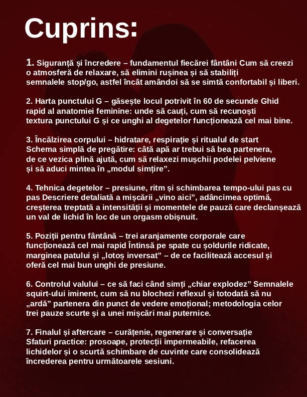 Squirt în practică Cum să o conduci către fântâna plăcerii